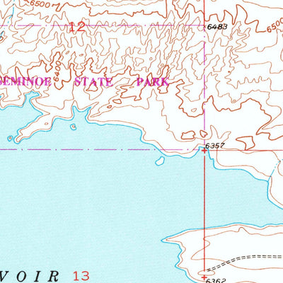 United States Geological Survey Seminoe Dam SE, WY (1953, 24000-Scale) digital map