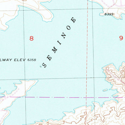 United States Geological Survey Seminoe Dam SW, WY (1953, 24000-Scale) digital map
