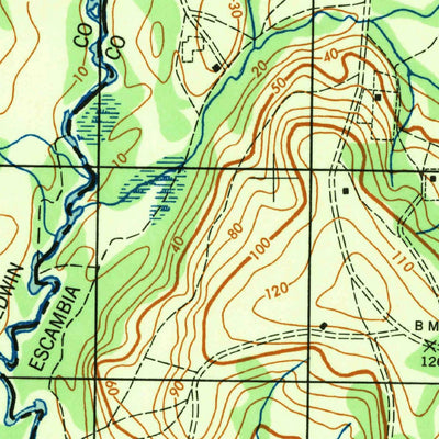 United States Geological Survey Seminole, AL-FL (1944, 25000-Scale) digital map