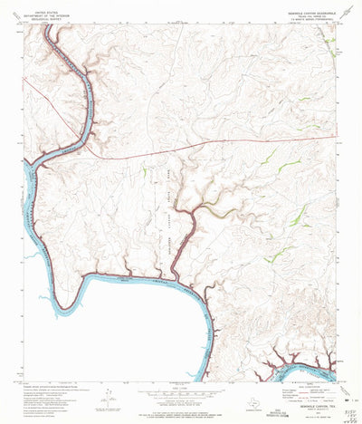 United States Geological Survey Seminole Canyon, TX (1972, 24000-Scale) digital map