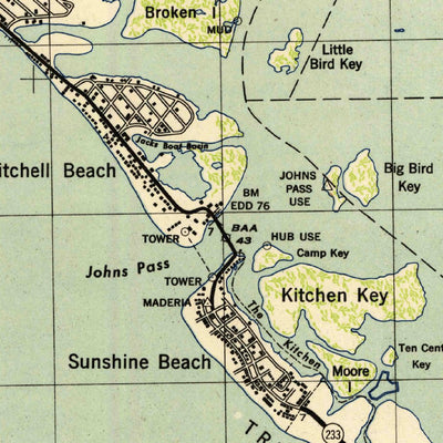 United States Geological Survey Seminole, FL (1943, 31680-Scale) digital map