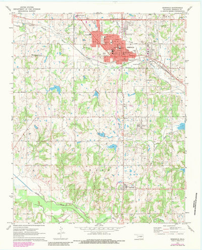 United States Geological Survey Seminole, OK (1972, 24000-Scale) digital map