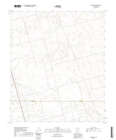 United States Geological Survey Seminole SE, TX (2022, 24000-Scale) digital map