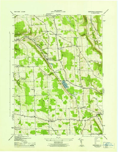 United States Geological Survey Sempronius, NY (1943, 31680-Scale) digital map
