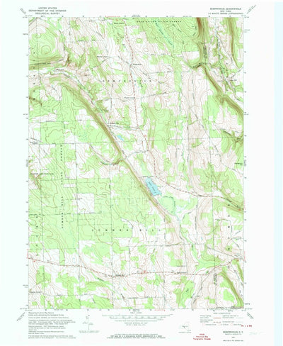 United States Geological Survey Sempronius, NY (1971, 24000-Scale) digital map