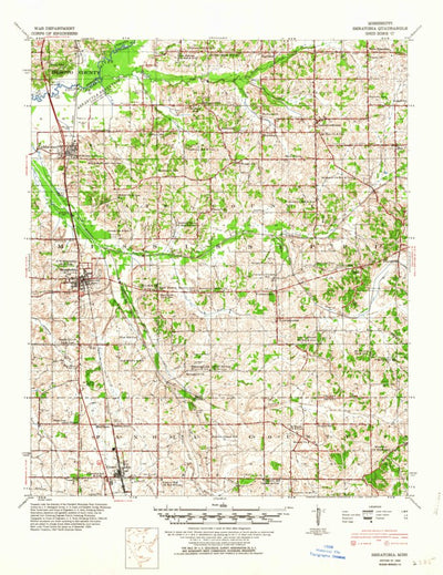 United States Geological Survey Senatobia, MS (1944, 62500-Scale) digital map