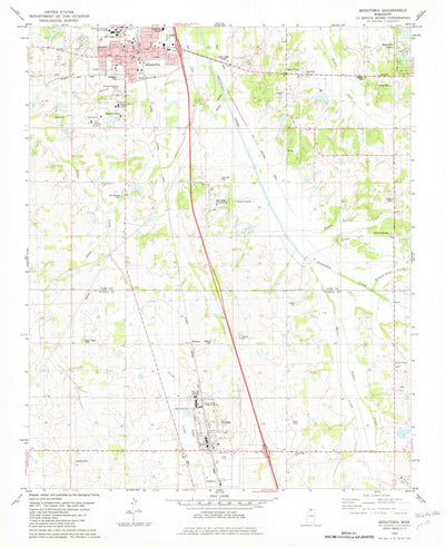 United States Geological Survey Senatobia, MS (1982, 24000-Scale) digital map