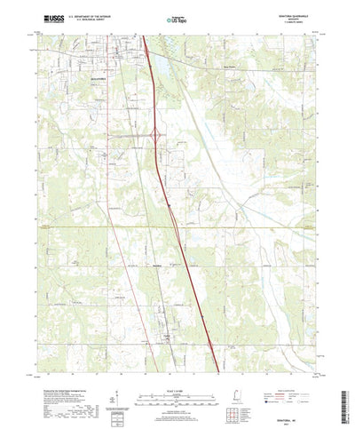 United States Geological Survey Senatobia, MS (2021, 24000-Scale) digital map