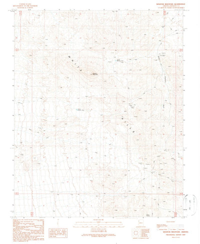 United States Geological Survey Senator Mountain, AZ (1989, 24000-Scale) digital map