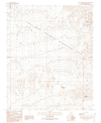 United States Geological Survey Senator Mountain NE, AZ (1989, 24000-Scale) digital map