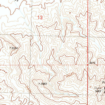 United States Geological Survey Senator Mountain NE, AZ (1989, 24000-Scale) digital map