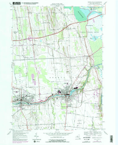 United States Geological Survey Seneca Falls, NY (1953, 24000-Scale) digital map