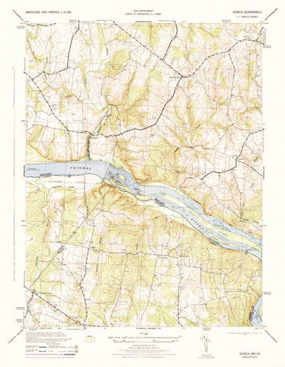 United States Geological Survey Seneca, MD-VA (1944, 31680-Scale) digital map