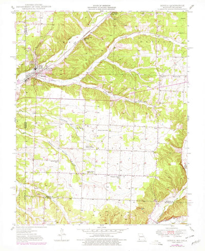United States Geological Survey Seneca, MO-OK (1949, 24000-Scale) digital map