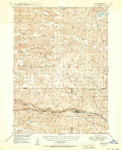 United States Geological Survey Seneca, NE (1951, 62500-Scale) digital map