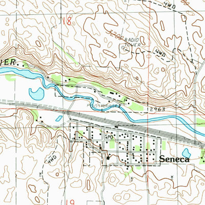 United States Geological Survey Seneca, NE (1987, 24000-Scale) digital map