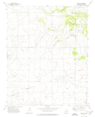 United States Geological Survey Seneca, NM (1972, 24000-Scale) digital map