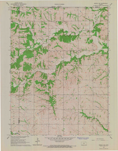 United States Geological Survey Seneca NW, KS (1966, 24000-Scale) digital map