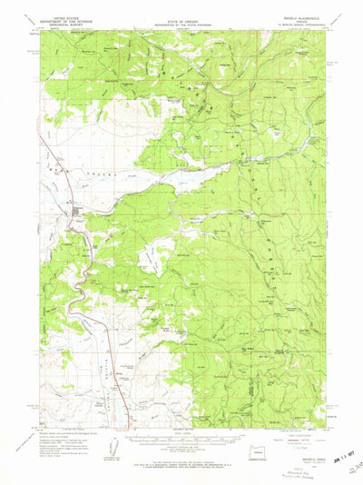 United States Geological Survey Seneca, OR (1961, 62500-Scale) digital map