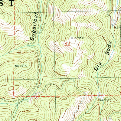 United States Geological Survey Seneca, OR (1990, 24000-Scale) digital map