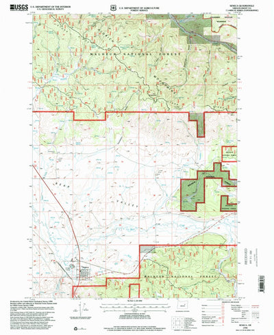 United States Geological Survey Seneca, OR (1998, 24000-Scale) digital map