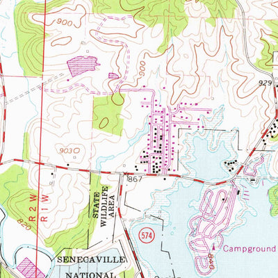 United States Geological Survey Senecaville, OH (1961, 24000-Scale) digital map