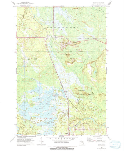 United States Geological Survey Seney, MI (1972, 24000-Scale) digital map