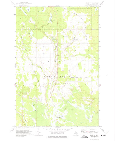 United States Geological Survey Seney NW, MI (1972, 24000-Scale) digital map
