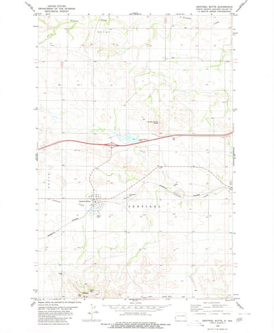 United States Geological Survey Sentinel Butte, ND (1980, 24000-Scale) digital map