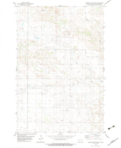 United States Geological Survey Sentinel Butte SE, ND (1979, 24000-Scale) digital map