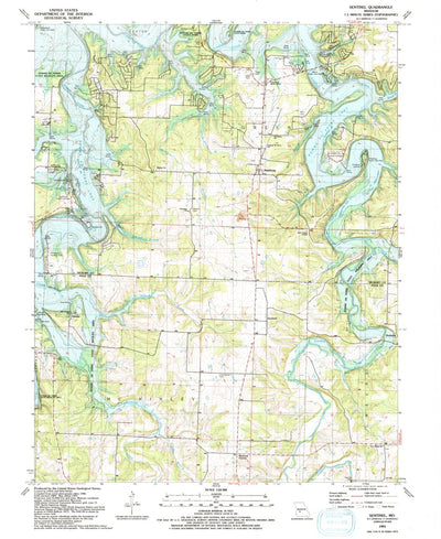 United States Geological Survey Sentinel, MO (1991, 24000-Scale) digital map