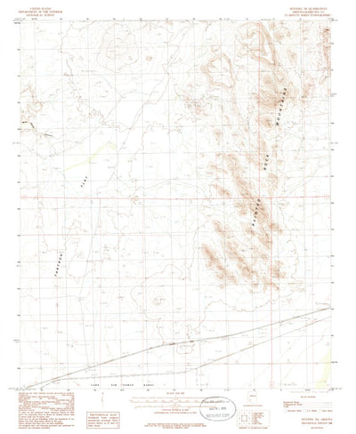 United States Geological Survey Sentinel NE, AZ (1986, 24000-Scale) digital map