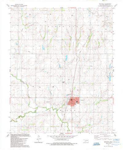 United States Geological Survey Sentinel, OK (1984, 24000-Scale) digital map