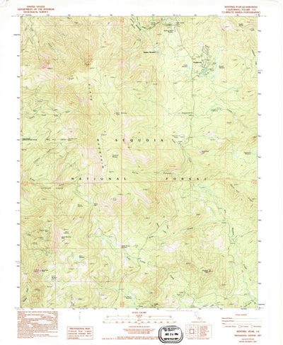 United States Geological Survey Sentinel Peak, CA (1987, 24000-Scale) digital map