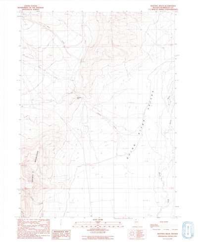 United States Geological Survey Sentinel Rock, NV (1991, 24000-Scale) digital map