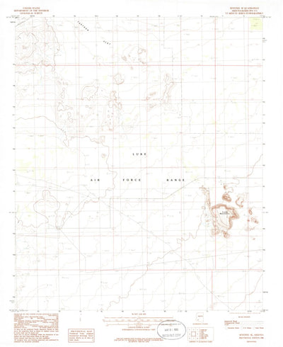 United States Geological Survey Sentinel SE, AZ (1986, 24000-Scale) digital map