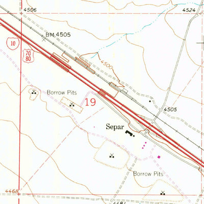 United States Geological Survey Separ, NM (1964, 24000-Scale) digital map