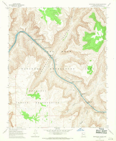 United States Geological Survey Separation Canyon, AZ (1967, 24000-Scale) digital map