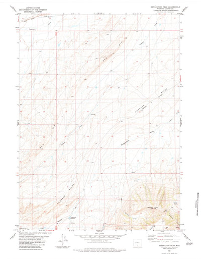 United States Geological Survey Separation Peak, WY (1983, 24000-Scale) digital map