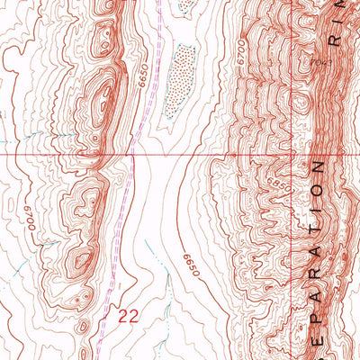 United States Geological Survey Separation Rim, WY (1960, 24000-Scale) digital map