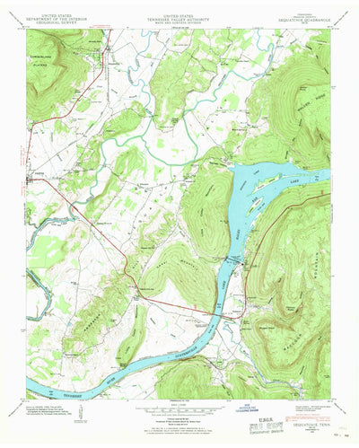 United States Geological Survey Sequatchie, TN (1942, 24000-Scale) digital map