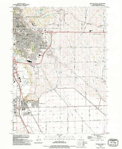 United States Geological Survey Sergeant Bluff, IA (1993, 24000-Scale) digital map