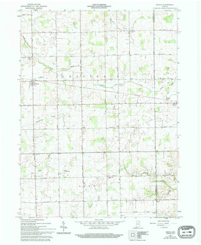 United States Geological Survey Servia, IN (1961, 24000-Scale) digital map