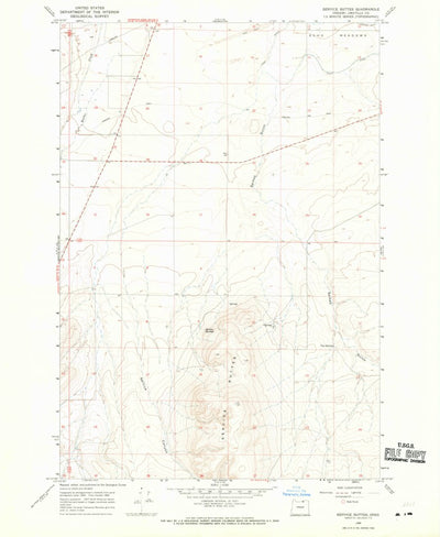 United States Geological Survey Service Buttes, OR (1968, 24000-Scale) digital map