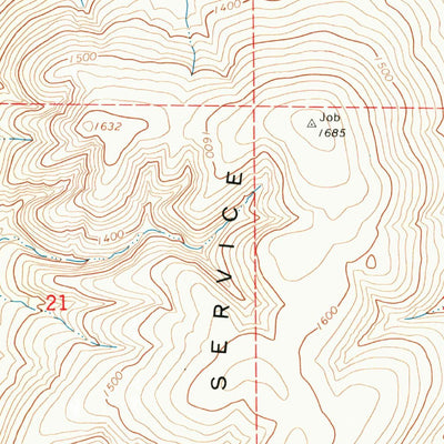United States Geological Survey Service Buttes, OR (1968, 24000-Scale) digital map