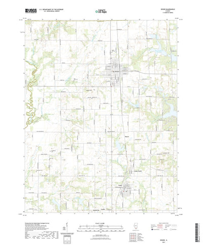 United States Geological Survey Sesser, IL (2021, 24000-Scale) digital map