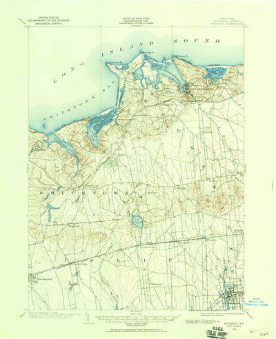 United States Geological Survey Setauket, NY (1902, 62500-Scale) digital map
