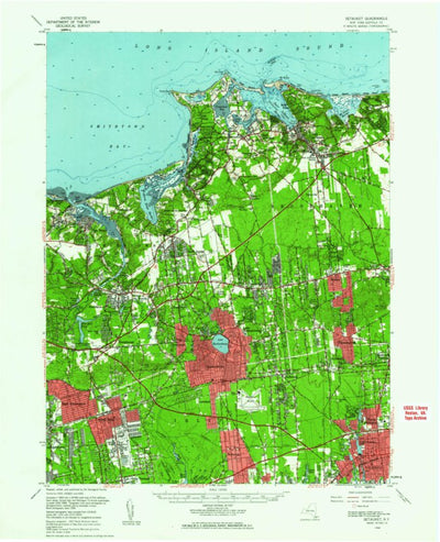 United States Geological Survey Setauket, NY (1956, 62500-Scale) digital map