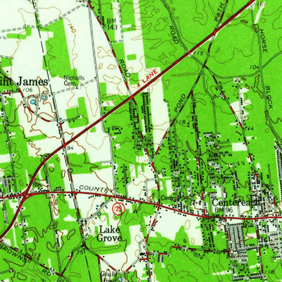 United States Geological Survey Setauket, NY (1956, 62500-Scale) digital map