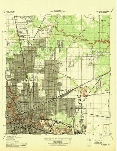 United States Geological Survey Settegast, TX (1946, 31680-Scale) digital map